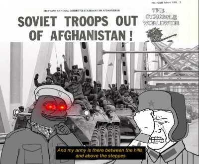 Mujahidin making the Soviets retreat