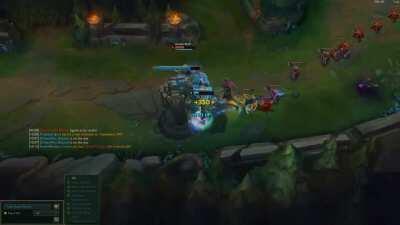 Single Yuumi triple kill under Turret