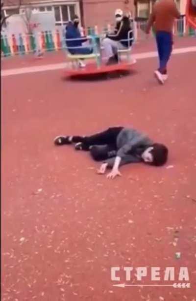 Father whose son claims he was bullied walks up to the alleged bully and throws him onto the ground hard