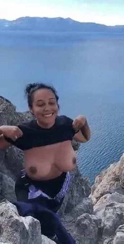 She thinks the earth is flat, but her chest isn’t...
