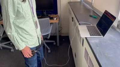 Typing split keebs while standing up