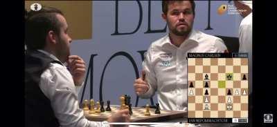 NEW MEME ALERT - MFW (Magnus’ Face When) he’s told he has to have somebody watch him pee in a cup as per tournament anti-doping policy