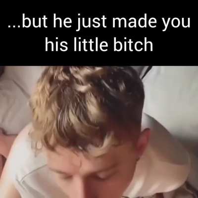 Your bully got a blowjob from your GF and made you his little bitch