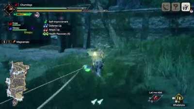 Never knew Magnamalo could juggle you. There ya go hunters, myth busted..