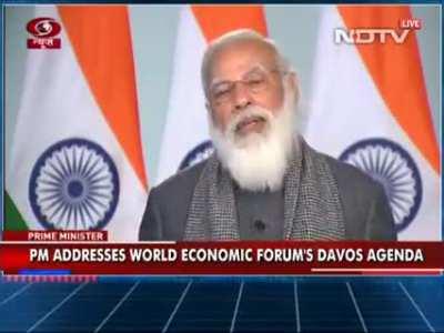 Modi ji at World Economic Forum on 28 January 2021