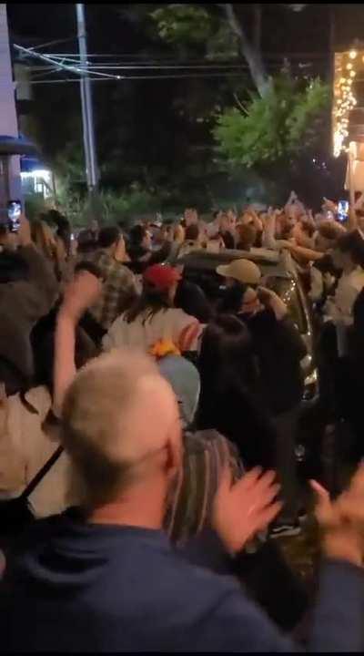 The moment outside the Shakespeare 