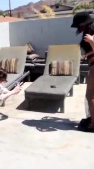 Valkyrae behind the scenes at Coachella