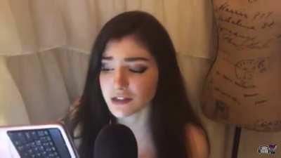 ASMR girl reading Instagram DMs