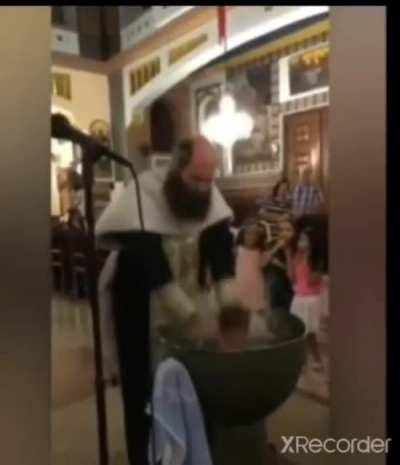 Russian Orthodox Baptism of 6 week infant