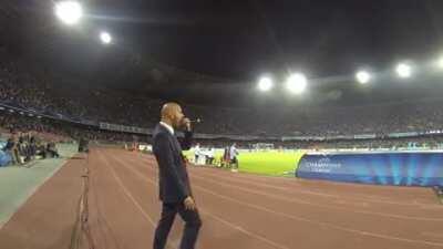 Throwback to when Napoli announcer Decibel Bellini announced the goal scorer Gonzalo Higuain at the Stadio San Paolo. Unreal!