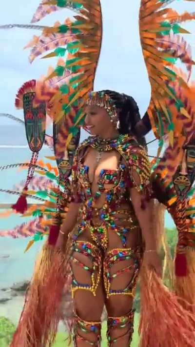 Showing off carnival outfit for St. Lucia , from IG story 7|21|2025