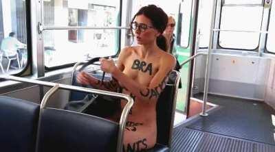 Good thing she has all those clothes on.