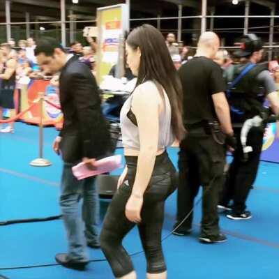 Walking on the set of Good Morning America |AI Enhanced