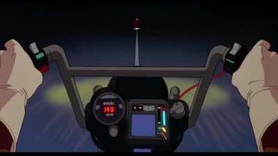 The bike scene but with Turbo Killer