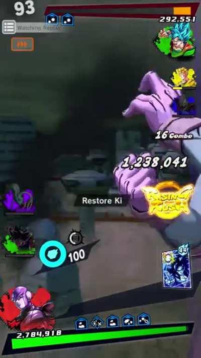 Severely injured hit solos a full hp team with double endurance and revival