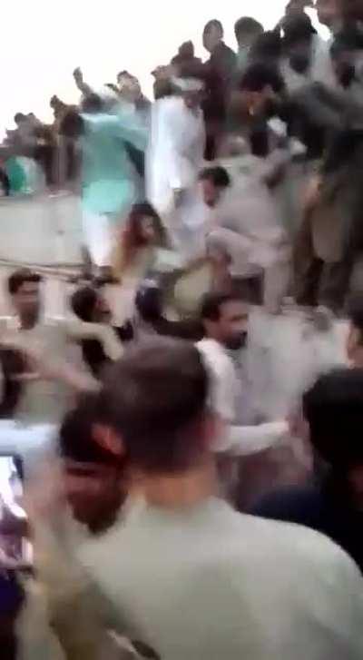 Happened at Lahore, Pakistan. 100's of men harassing a woman on the occasion of Independence day.