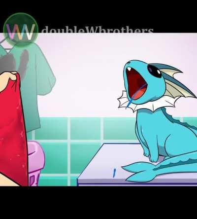Vaporeon doing their thing 