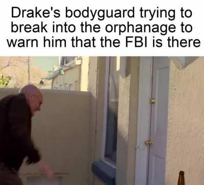 Walter White attempting to break in.