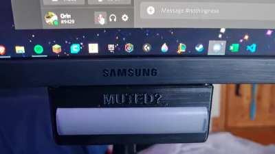I made a discord bot that turns LEDs under my monitor red when I'm muted