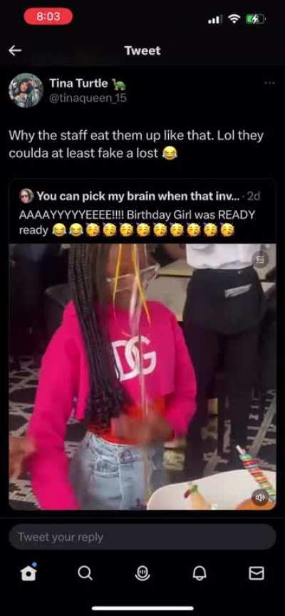 They could have at least went easy on that baby for her birthday 😭