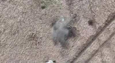 Russian Soldiers takes a grenade in the back entrance