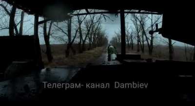 RU pov: Russian tank destroys FPV drone with main cannon.