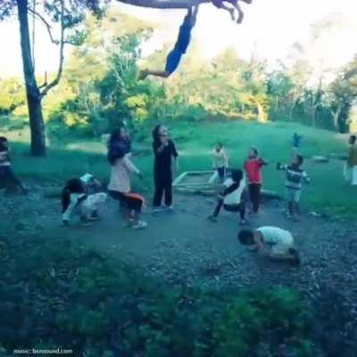 Kids working on planetary launcher