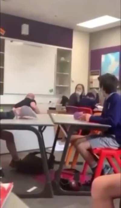 HMB while I do a handstand on this desk, class.