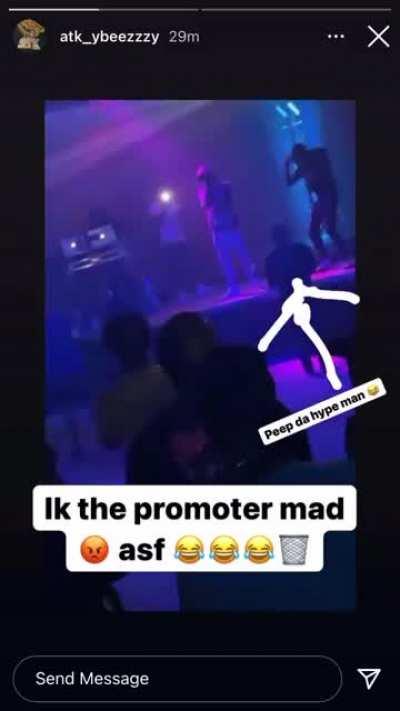 Ybeezy talking bout Foolio because nobody was at to his shows