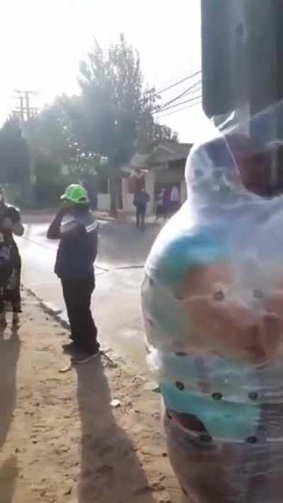 Trying to steal an old man's car in Chile