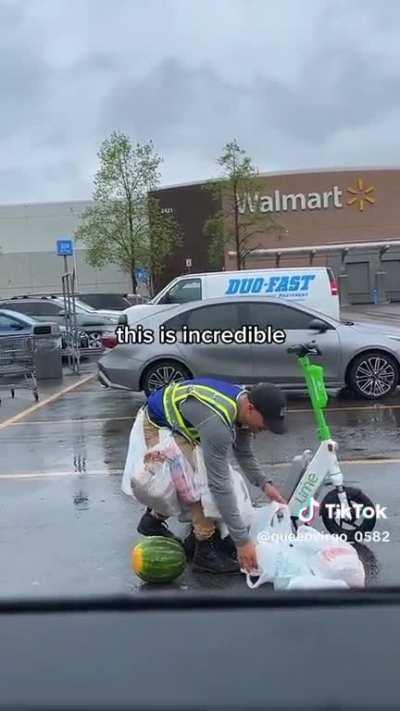 When you don’t have a car. You improvise.