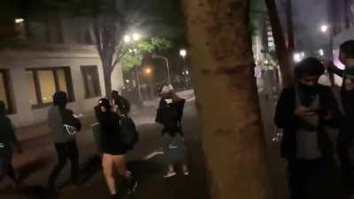 happening now in downtown Portland.