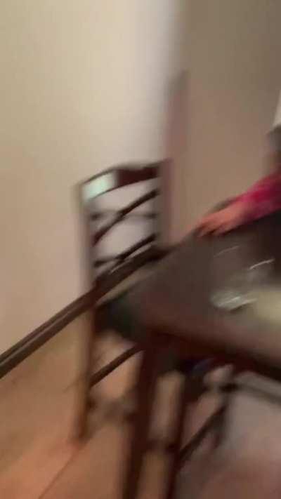 So I tried to prank my baby sister by throwing an egg at her. Plan back fire and now I’m stuck cleaning up an egg mess while getting beating by a broom and getting yelled at by my mom.