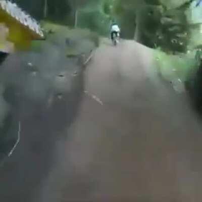 When nobody checks the path before we cycle down it..