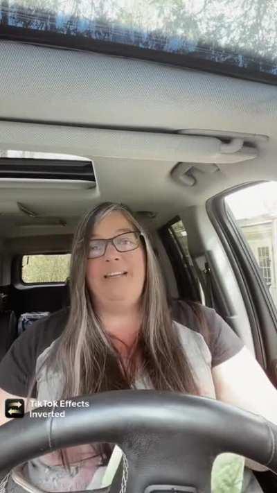 Woman gets a package in the mail