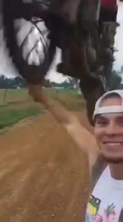 WCGW if i take a selfie in the middle of a race track !