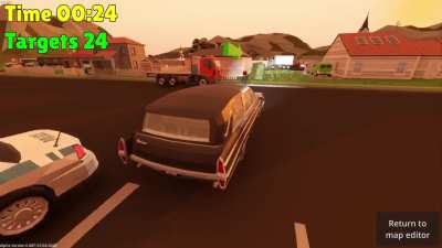 My Game is like Crazy Taxi / Simpsons Road Rage except you run people over in a Hearse