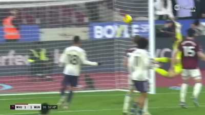 Alternate angle of Sesko's goal