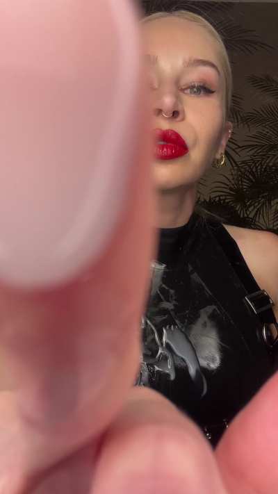 Get down here and lick up every drop of that cum from my chest, don’t leave a single spot, I want you to clean me up like the good little pet you are.