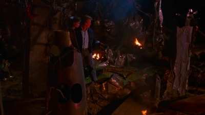 Deep Space (1988): girl eaten by tentacles