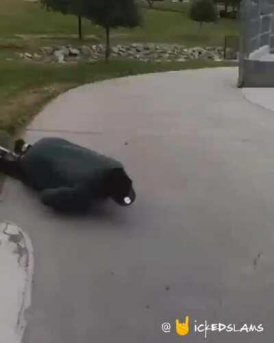 Brutal face plant