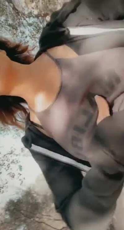 [F] 47.. flashing the girls while on a hike 👋🏼