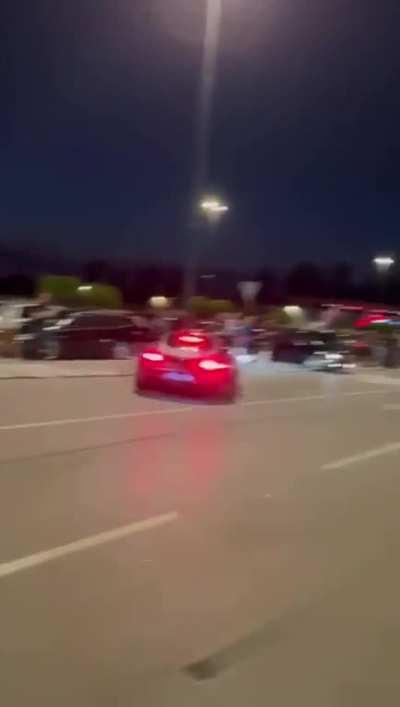 Mercedes driver loses control hits 5 people, Zagreb Croatia