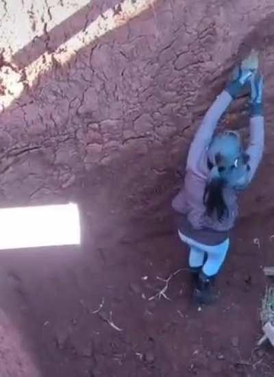 It was all smiles and pets during the rescue