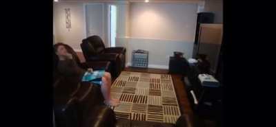 Sliding around the house…