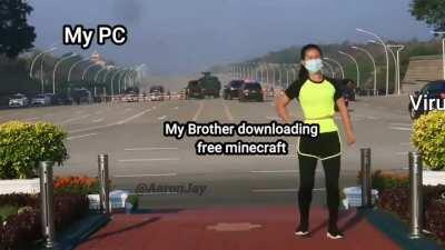 Click here for free minecraft 2.0 !! real not fake !! #SaveMyanmar