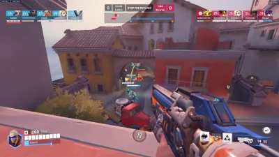 It would be a shame if someone were to sneak up on me since I'm so focused on spraying