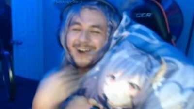 Kawaii femboy caught in the act by Dad