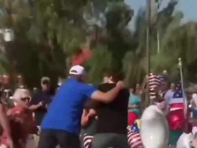 19-year-old man tramples Charlie Kirk memorial