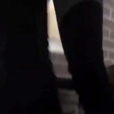 She got dragged out of Drive Thru window